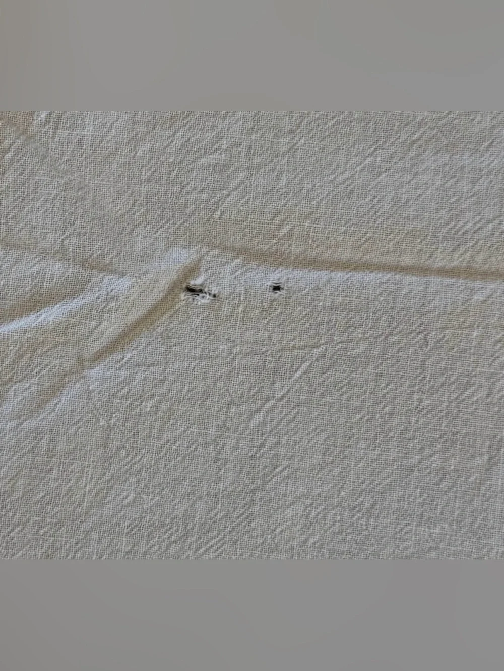 Vintage Hand Painted Vegetable Kitchen Towels Set of 3 White Linen Look